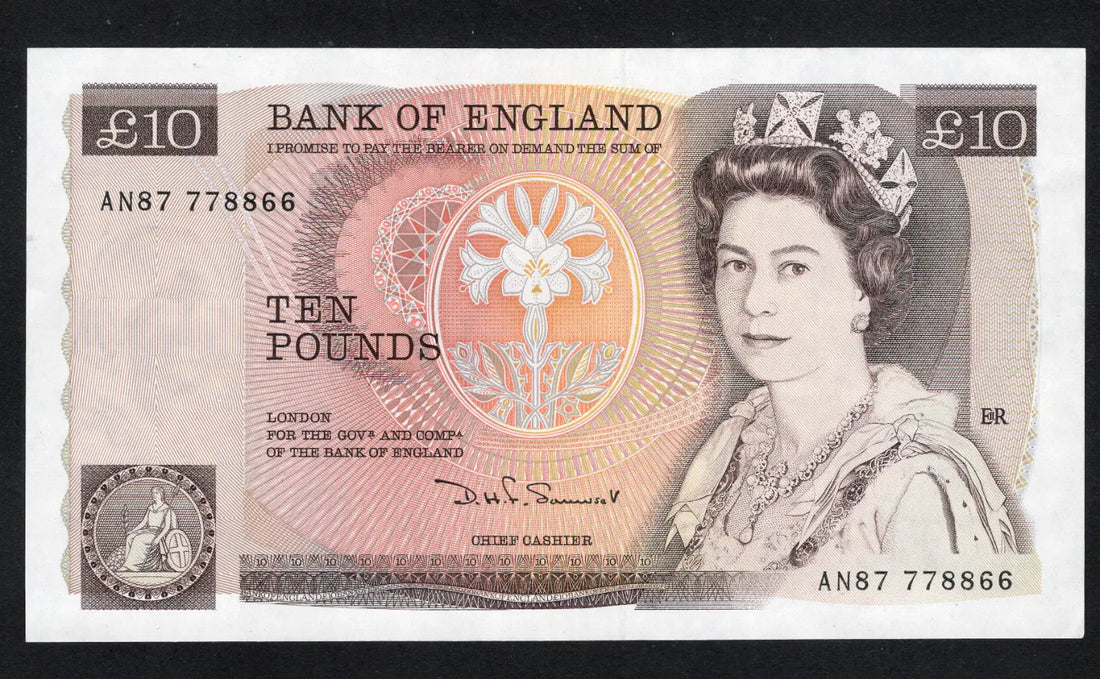 FRONT OF FLORENCE NIGHTINGALE BANK OF ENGLAND £10 Somerset rare serial numb