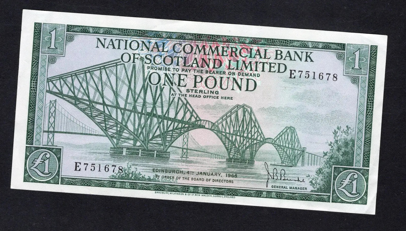 National Commercial Bank of Scotland £1 Banknote Choose year and prefix /REF D6