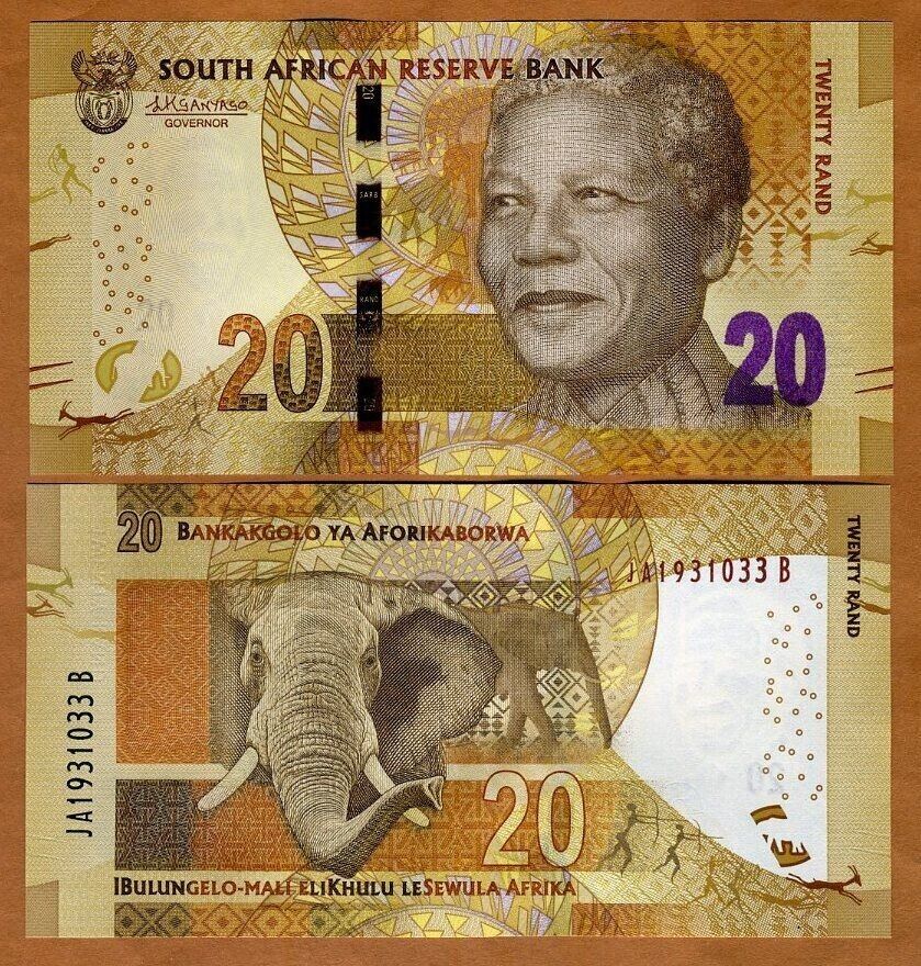 SOUTH AFRICA 20 South African Rand Mandela 2015 Banknote UNC - worldbanknote