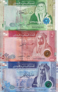Jordan set 3 Pcs 1 5 10 Dinars 2022 / 2023 P New Design P 39 40 41 UNC - worldbanknote