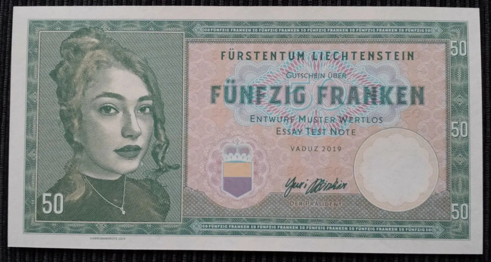 LIECHTENSTEIN 50 Francs   FANTASY Banknote