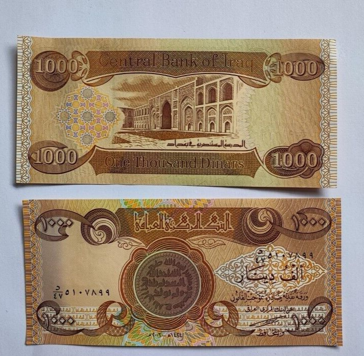100xIRAQ 1000 DINARS 2018 UNC - worldbanknote