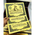 1924 German Bond $1000 Gold Foil Banknote with UV and Serial Number Gifts