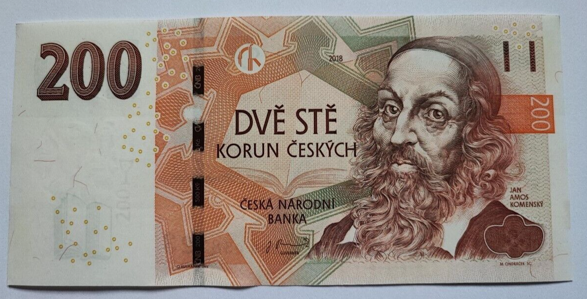 CZECH REPUBLIC 200 KORUN UNC 2018 - worldbanknote
