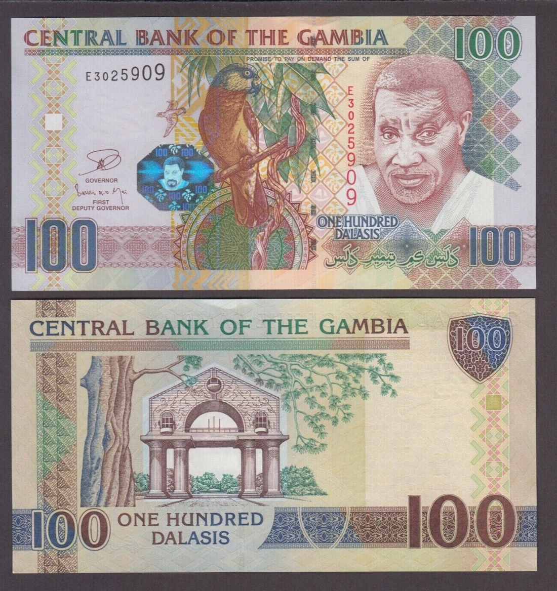 GAMBIA 100 Dalasis Banknote (2013) Pick ref: 29c - AUNC. - worldbanknote