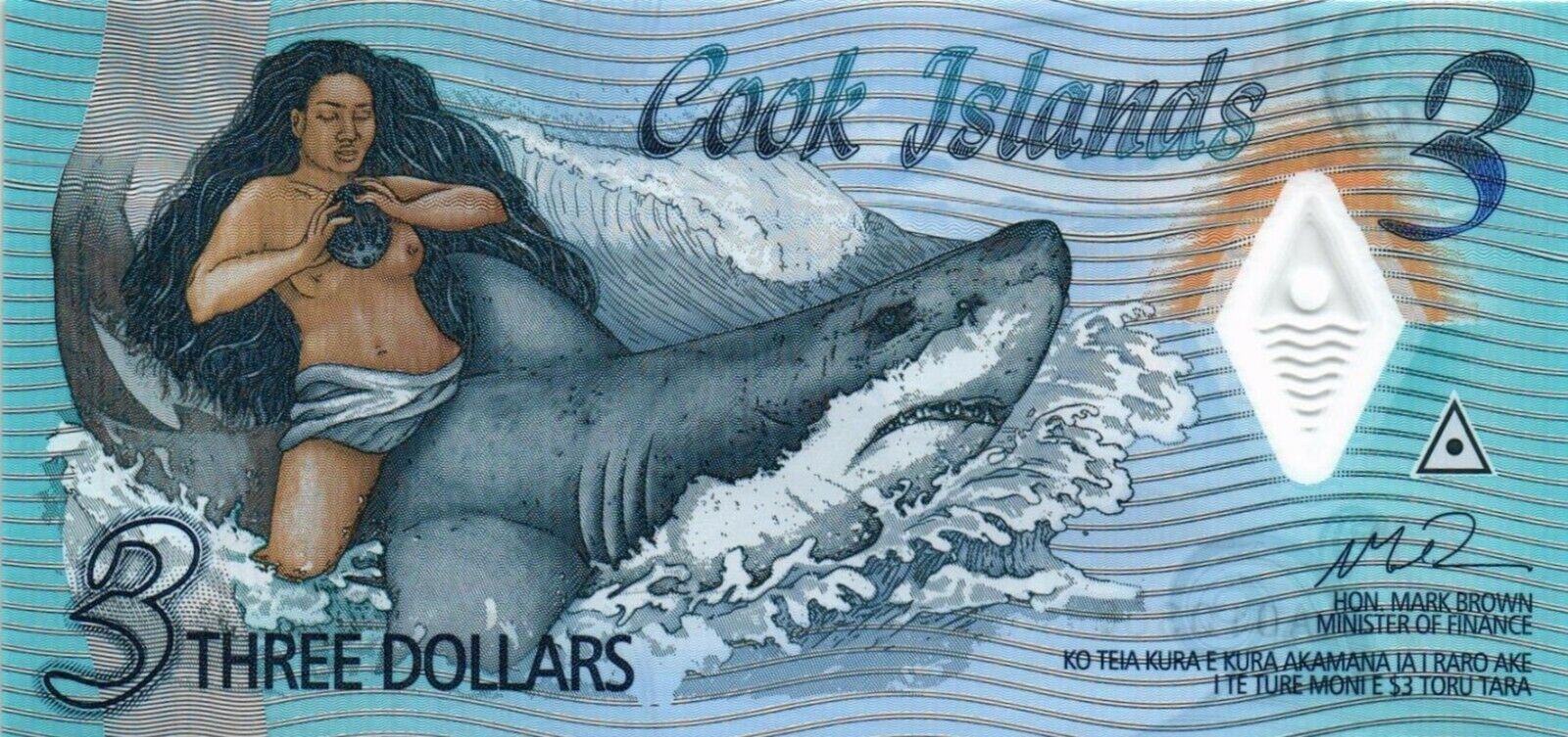Cook Islands 3 Dollars. 1992. Commemorative. Uncirculated. - worldbanknote