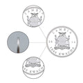 Souvenir Gifts Endangered Animal Species asia elephant Silver Plated Coin - worldbanknote