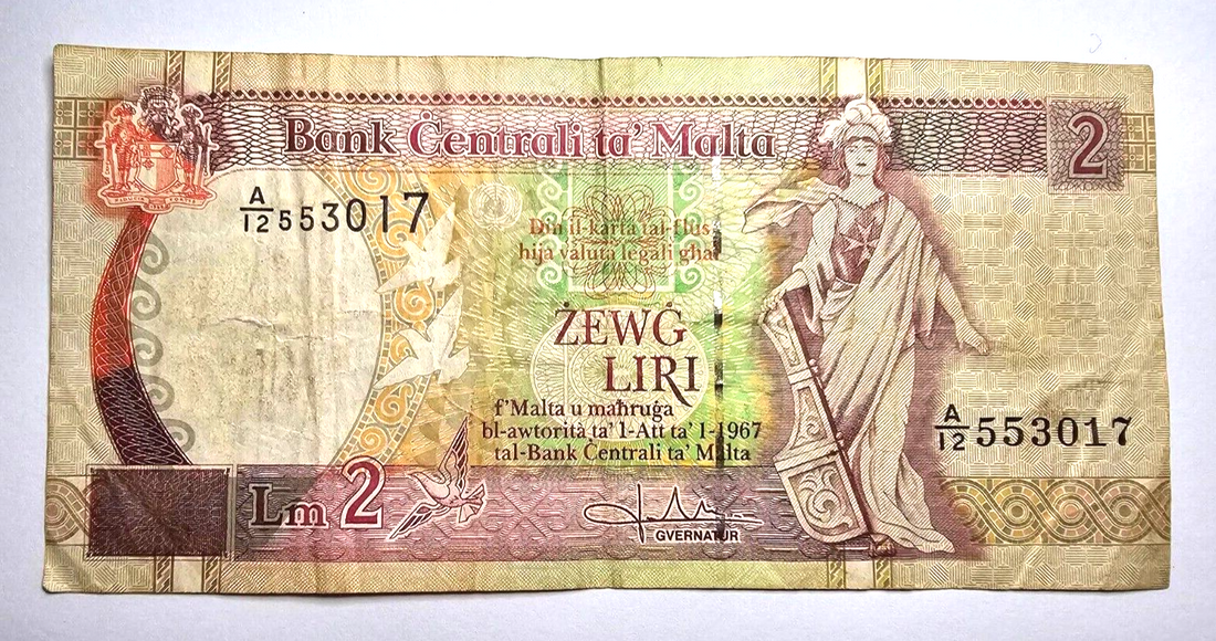 malta 2 liri very fine 1967 /ref d24 - worldbanknote