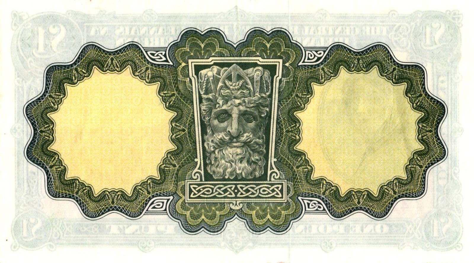 Ireland Lady Lavery 1 pound Note 1976 UNC /B44 - worldbanknote
