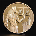 Gold Plated Egypt Soul Keeper Anubis Coin Commemorative - worldbanknote