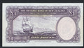 New Zealand One Pound( 1960-1967) VF Staple Holes on the  left /F10