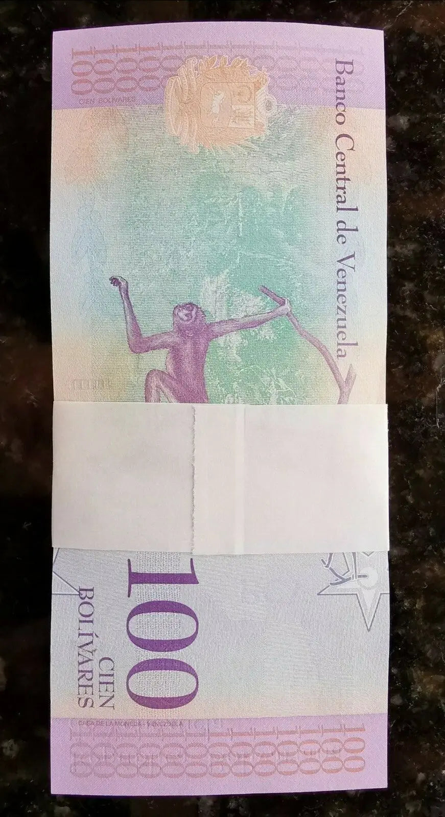 VENEZUELA 100 BOLIVARES SOBERANOS 2018  NEW BUNDLE 100 PCS UNC