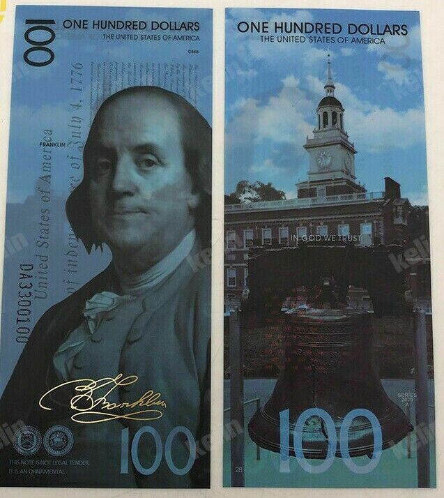 6pcs US President Banknotes USD 1/5/10/20/50/100 Colorful Set Gold Banknote - worldbanknote