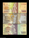 INDONESIA Set of 7 notes: 1000 2000 5000 10000 20000 50000 100000 UNC - worldbanknote