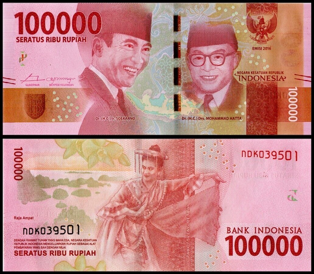 Indonesia 100,000 Rupiah Banknote, 2019, P-160d, UNC - worldbanknote