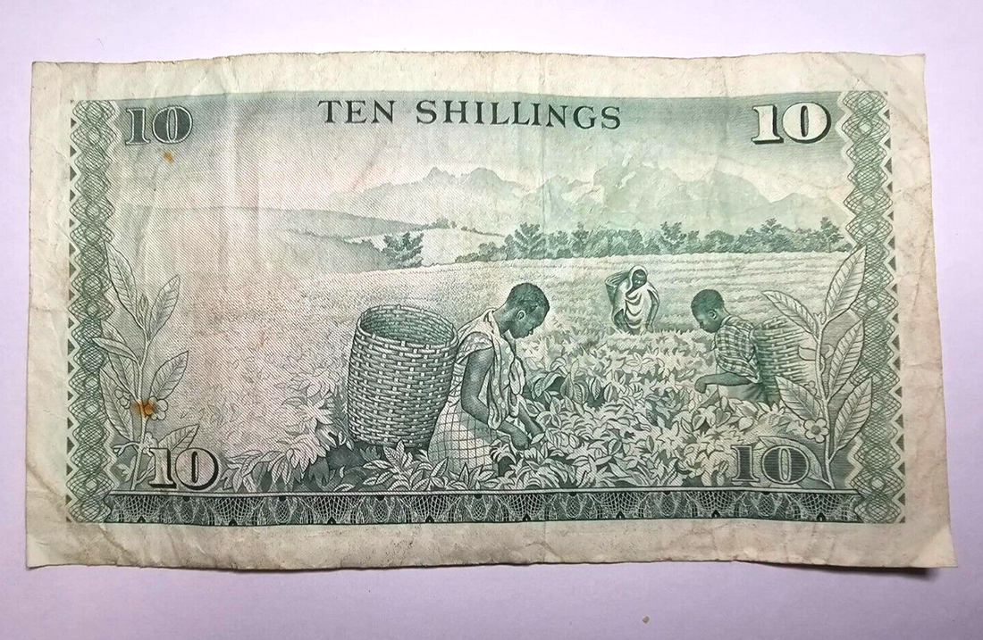 Kenya  10 Shillings Note 1967 Used/ref d2