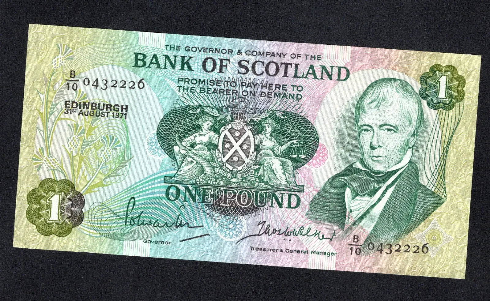 BANK OF SCOTLAND £1  Banknotes 1970/88 choose Year & Prefix See Menu/REF D6
