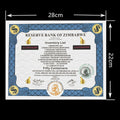 Zimbabwe :Inventory List: Fifty Containers certificates - worldbanknote