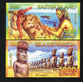 Set Of 4 Easter Island Polymer Banknotes 500 1000 2500 10000  Rongo/v2