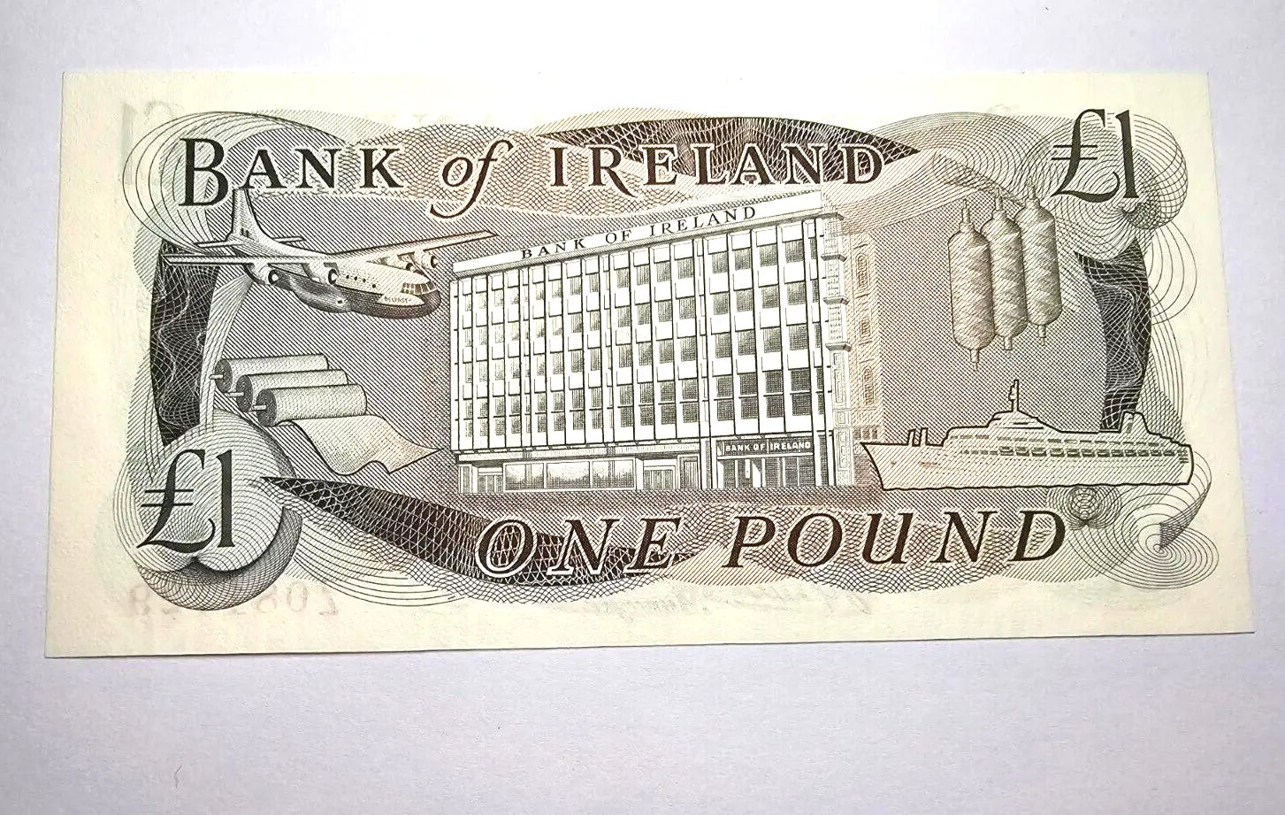 bank of Ireland one pound  replacement UNC/ref d2/B2