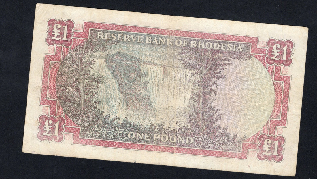 RESERVE BANK OF RHODESIA ONE POUND VERY FINE/ref d11