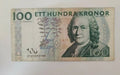 100 Sweden Kronor banknote used