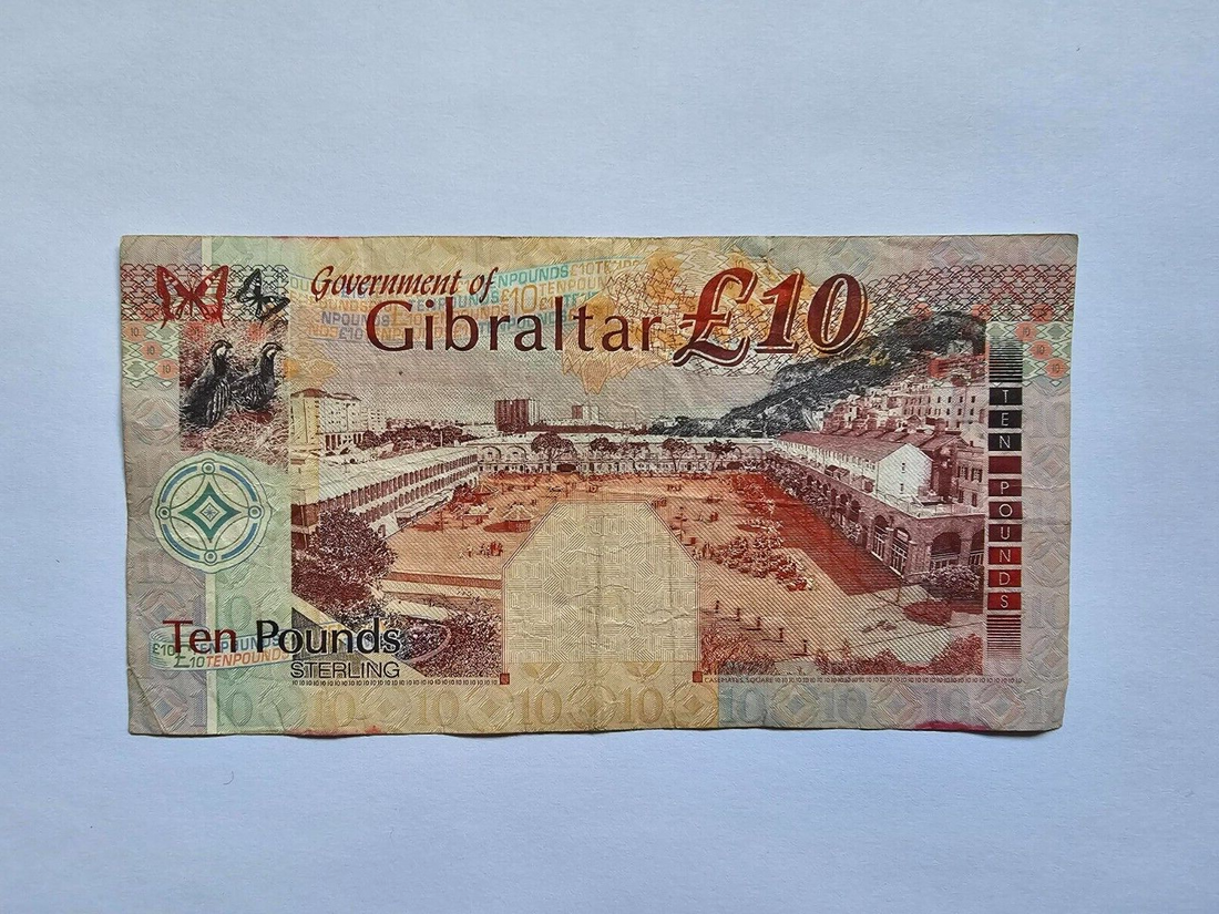 Gibraltar 10 Pounds 2002 P-32 Fine Qn. Elizabeth II - worldbanknote
