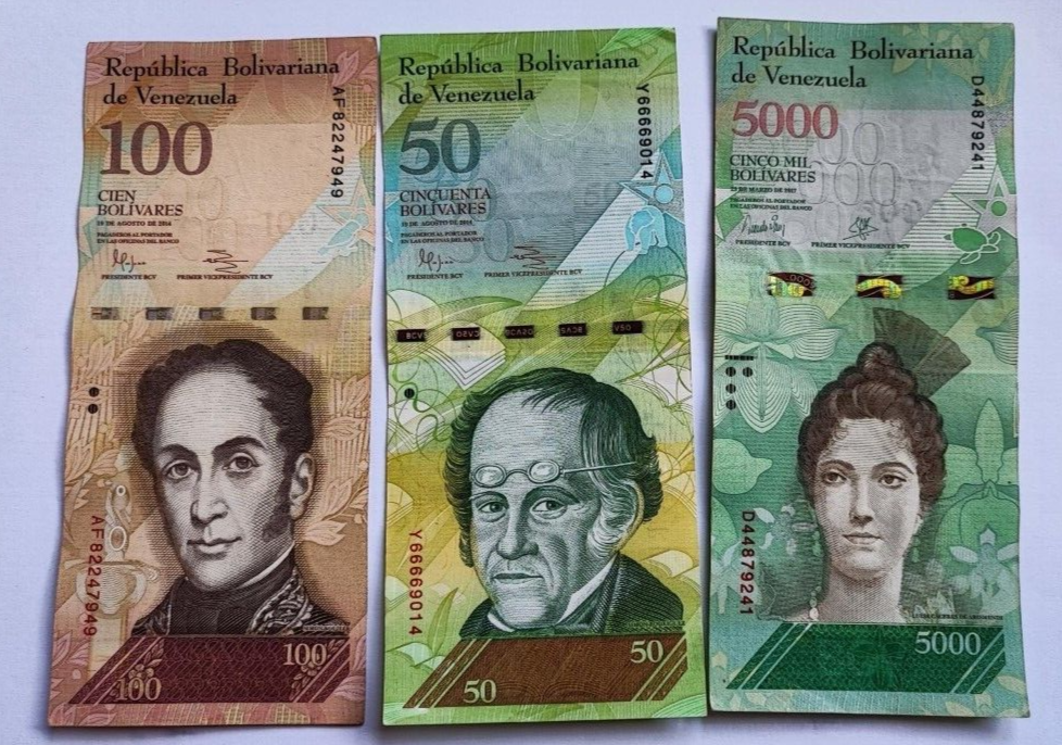 6 Venezuela banknotes in Used Condition - worldbanknote