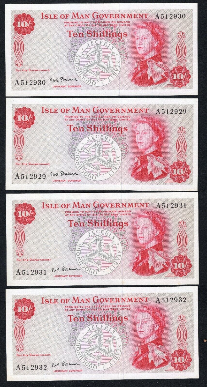 Isle of Man 50p 10 Shillings Banknote unc choose serial number/ref d5 - worldbanknote