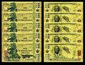 10pcs Zimbabwe Gold Foil Banknotes One Dumillillion Dollars