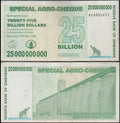 10xZimbabwe 25 Billion Dollars 2008. Good Used Condition - worldbanknote