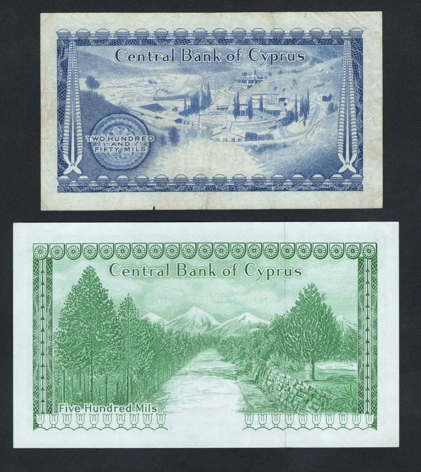 CYPRUS 500 mil 1979 UNC250 MIL 1971 (used)/F10