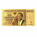 Zimbabwe One Vigintillion Dollars Banknote 24 Carat Gold Leaf - worldbanknote