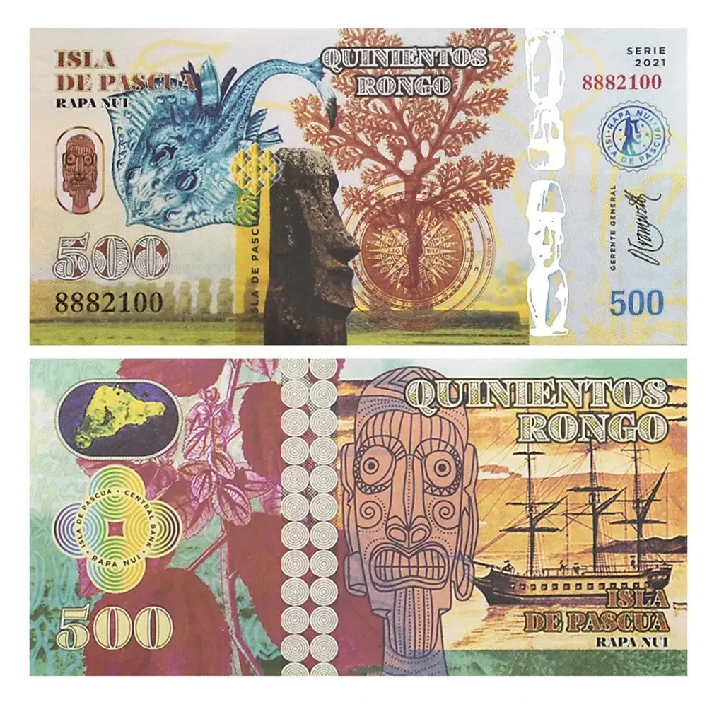 6xIsla De Pascua Rongo Banknotes  500, 1000, 2000, 5000, 10000, 50000 Fantasy/w1
