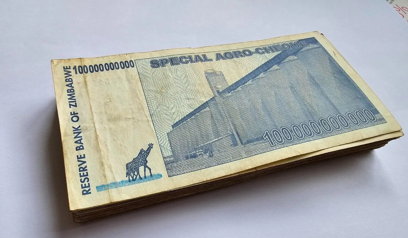 Zimbabwe 100 x 100 Billion Dollars 2008 - Pick- 64 100 PCS USED Bundle