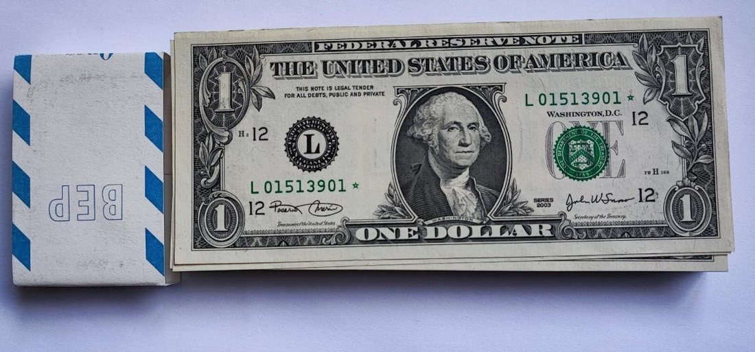 USA $1 2003  STAR NOTE  UNC