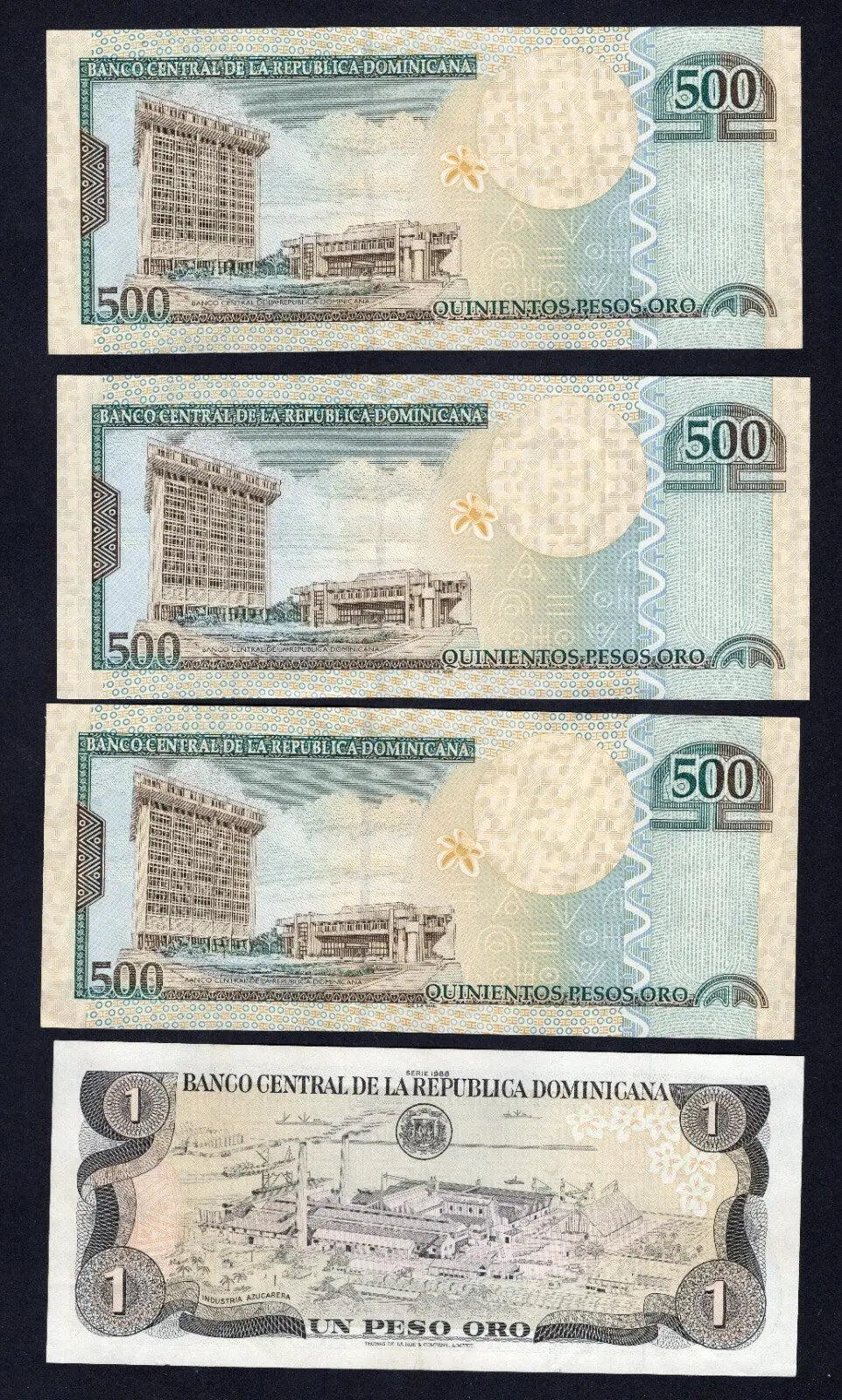 Group  of 12  Dominican Peso Banknotes 1988/2006 Used /c1