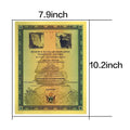 Googolplex Containers Gold Foil Banknote Zimbabwe Large Certificate Collectibles
