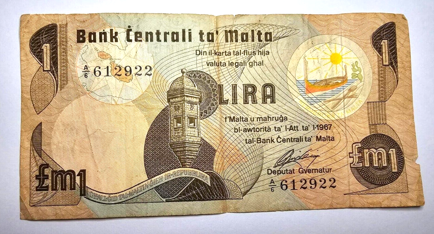 malta 1 liri very fine 1967 /ref d23 - worldbanknote