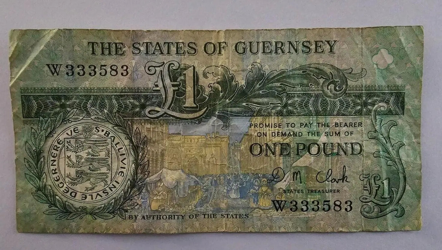 The States of Guernsey One Pound £1 Note Banknote/ref d1