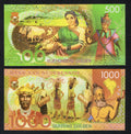 Netherlands Ceylon Set, 50;10;500;1000 Gulden, 2016 Private Issue POLYMER UNC