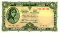 Ireland Lady Lavery 1 pound Note 1975 Vey Fine /B41 - worldbanknote