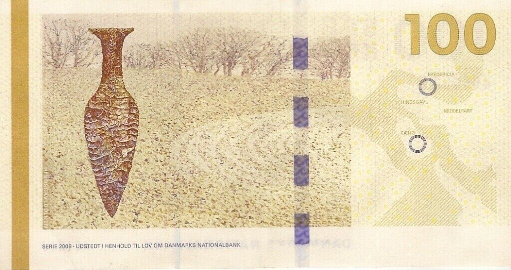 DENMARK 100 KRONER P-66d 2015 AUNC - worldbanknote