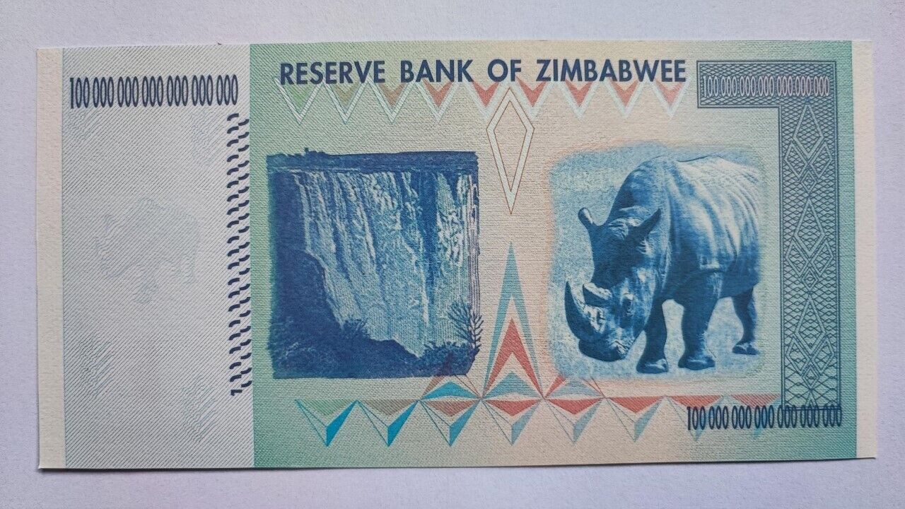 Zimbabwe 100 Quintillion Dollars Banknote/Non Currency/Fantasy Note - worldbanknote