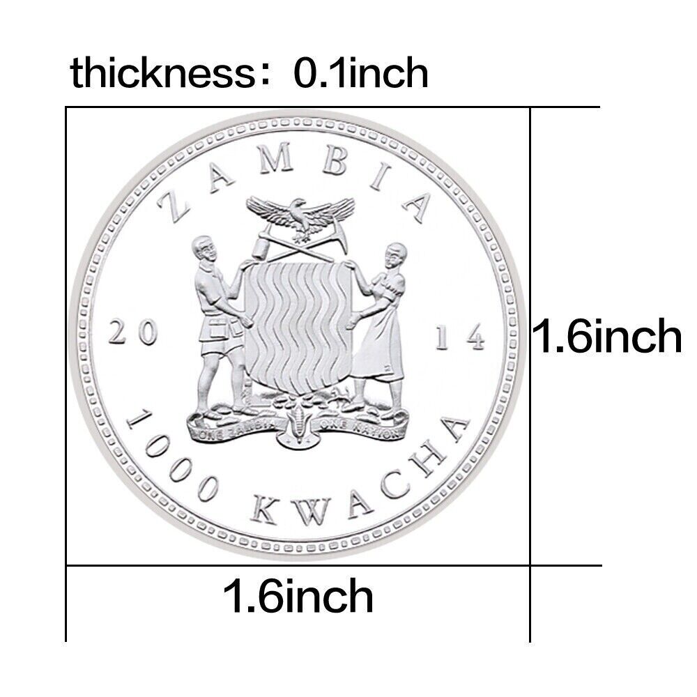 Endangered Animal Species Zambia Red Ruffed Lemur Silver Plated Coins - worldbanknote
