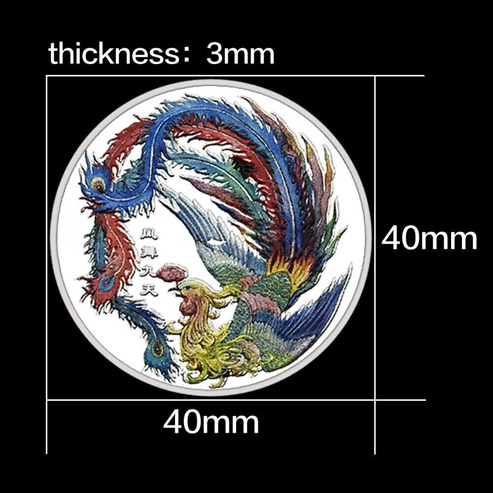 coins / souvenir - Chinese myths /phoenix silver plated - worldbanknote