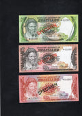Swaziland COMPLETE 5 SPECIMEN SET 1974 UNC/d10