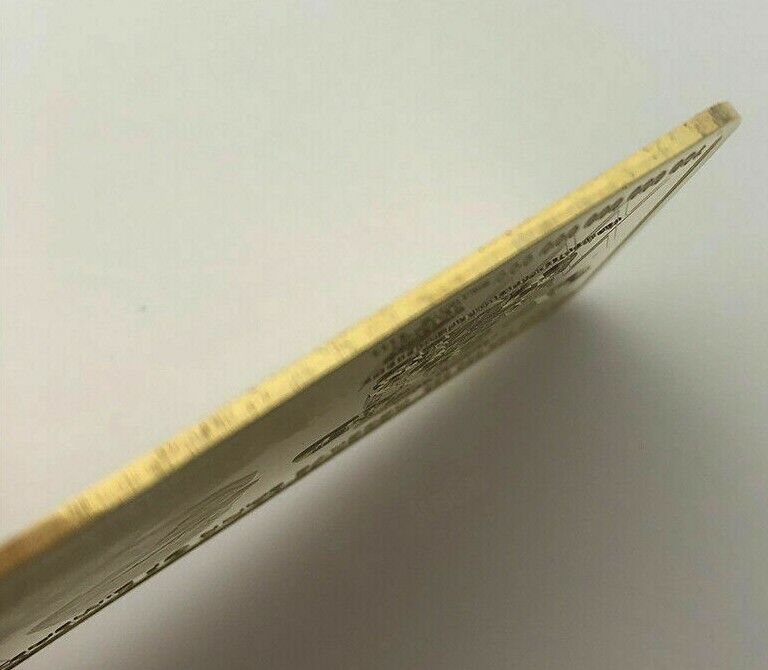 Zimbabwe 100 Trillion Dollars Gold Bullion Bar Ingot - worldbanknote