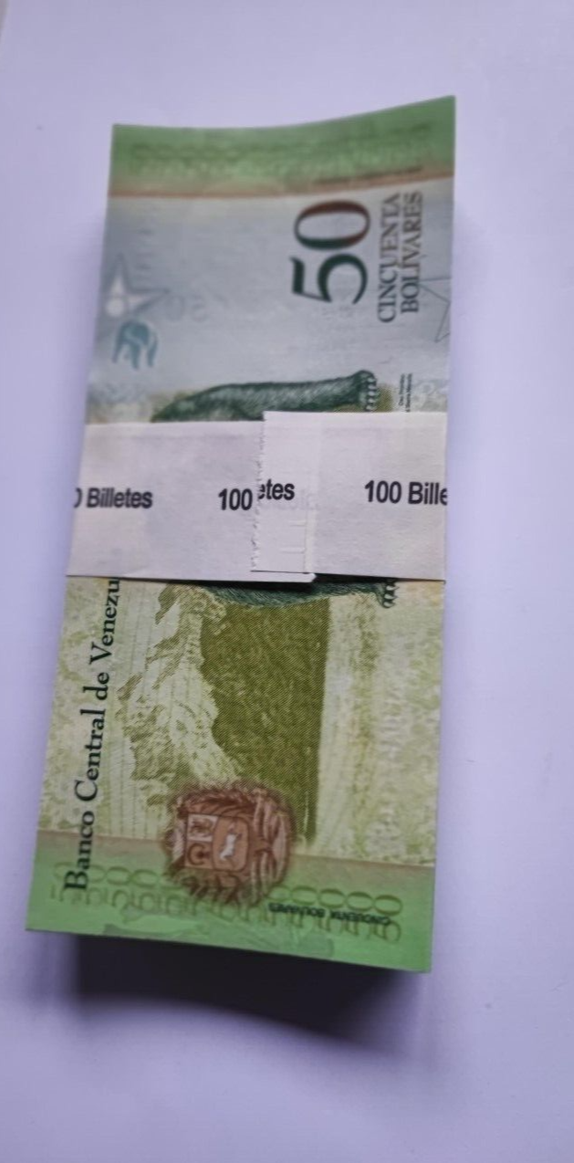 100x VENEZUELA 50 Bolivares 2007-2016 UNC - worldbanknote