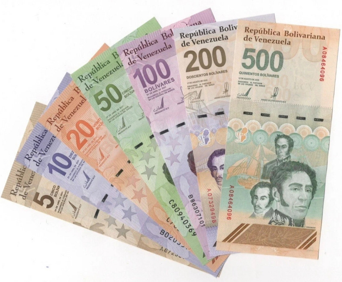 Venezuela Digitales Banknotes Set 2023  500-200-100-50-20-10-5 UNC